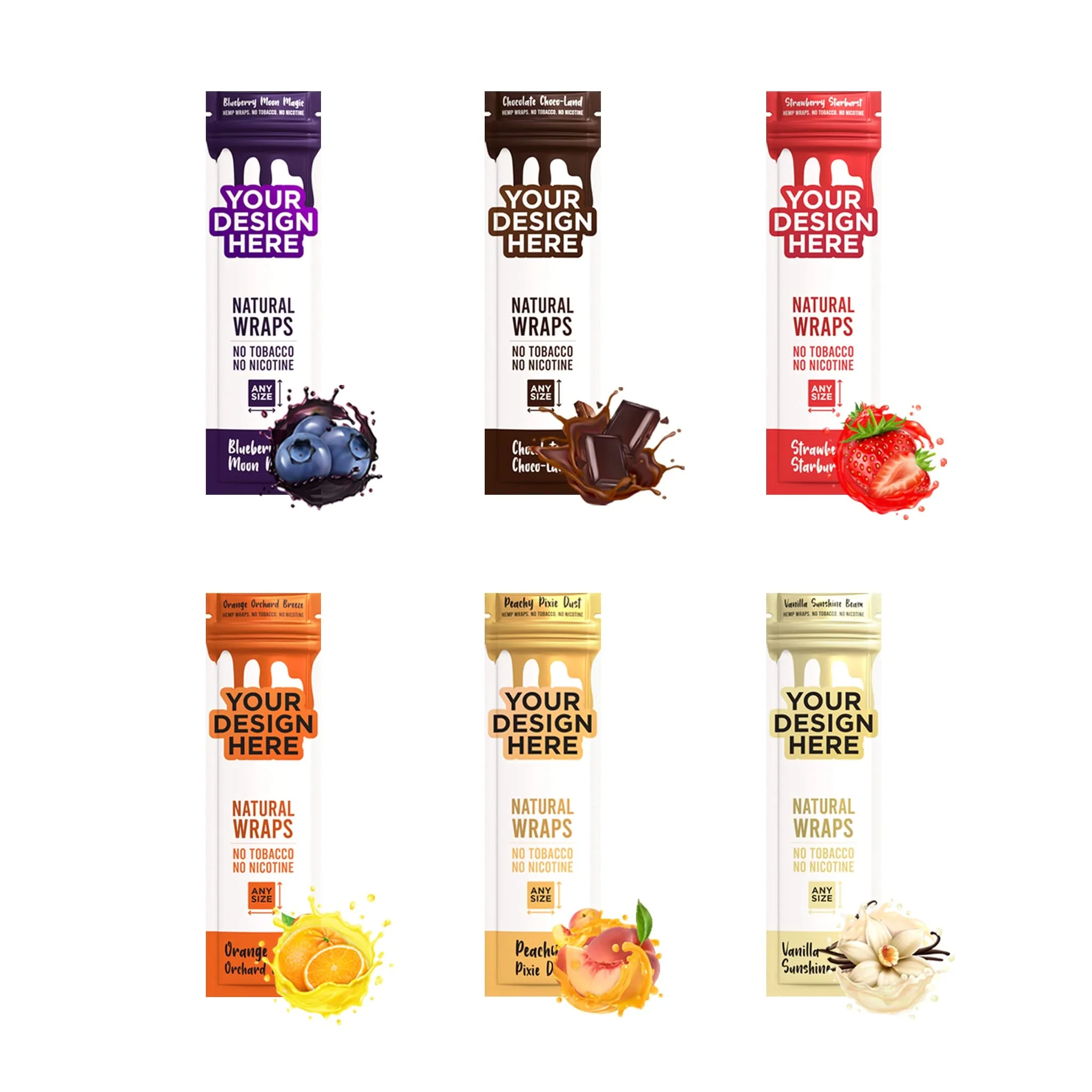 Custom Flavored Blunt Wraps with Flavor Boost Capsules (2CT) in Mylar Bags - Image 3