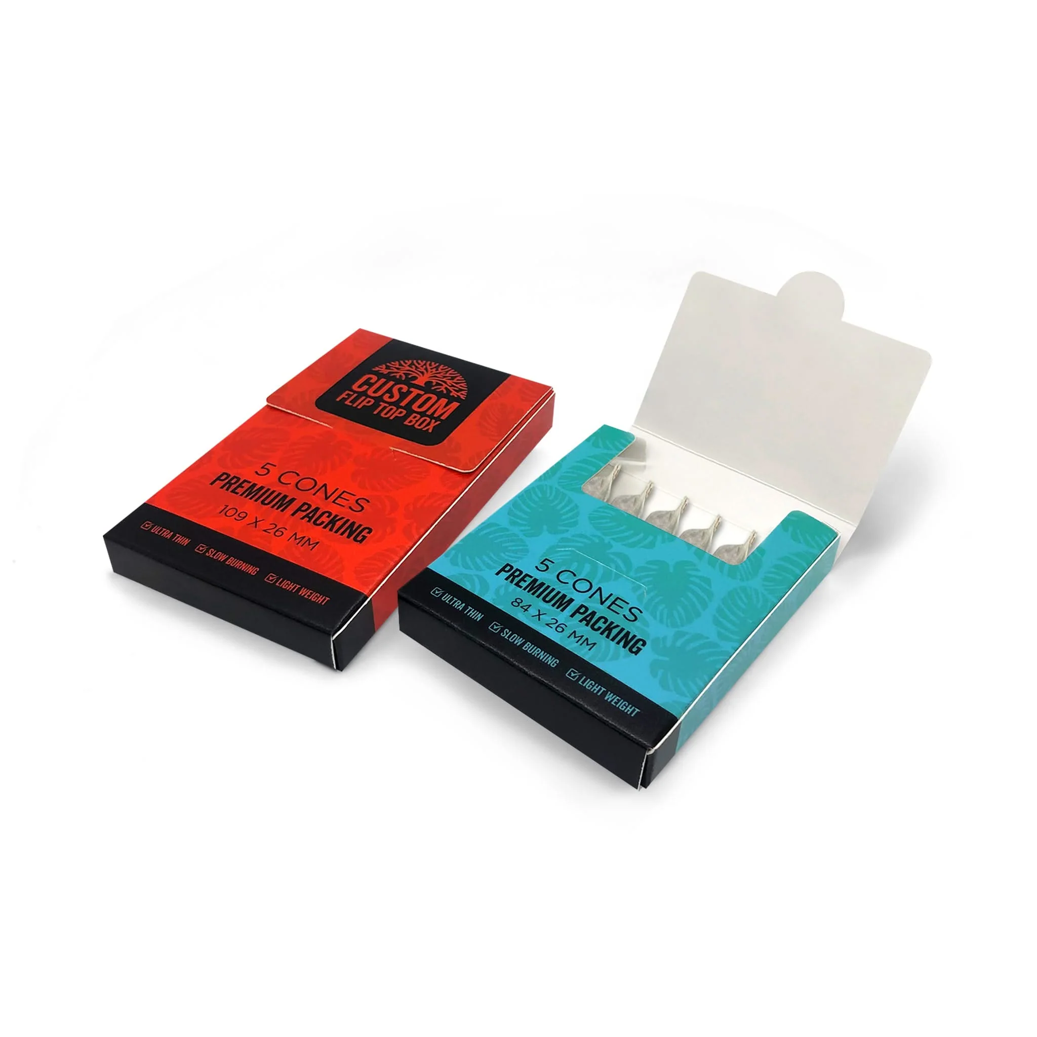 Custom Pre Rolled Cone Flip Top Box Packaging - Image 4