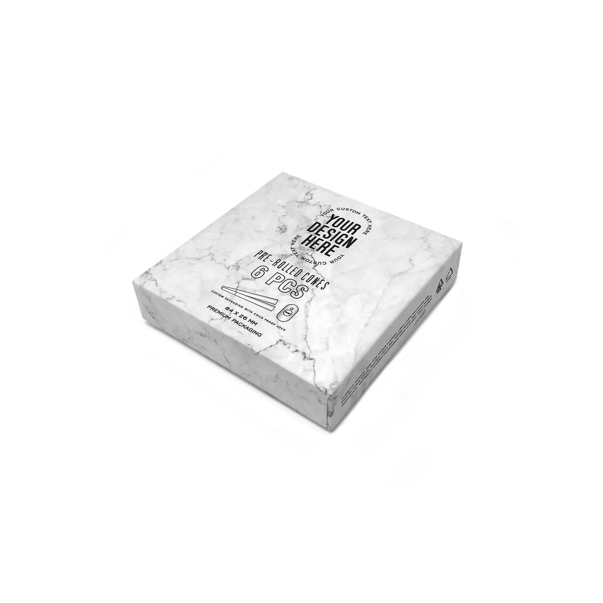 Custom Pre Rolled Turned Edge Box 6PK Quarter Size - Image 5
